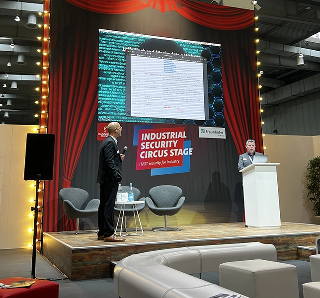 Industrial security circus stage on Hannover Messe 2024